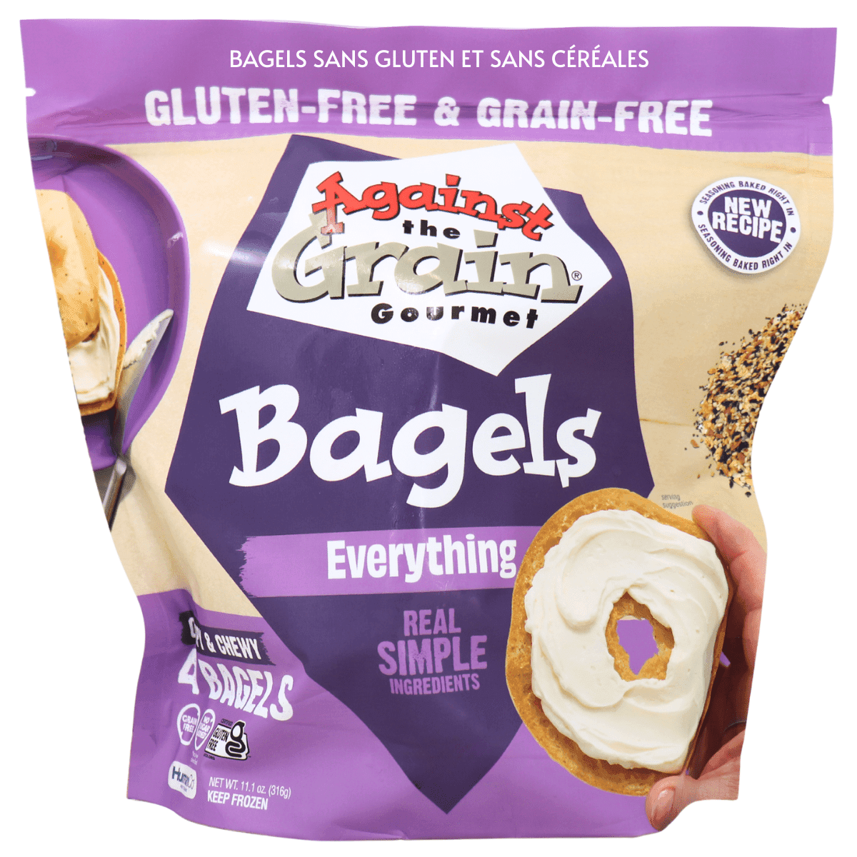 Against The Grain Grain-Free Everything Bagel, 4 Pack