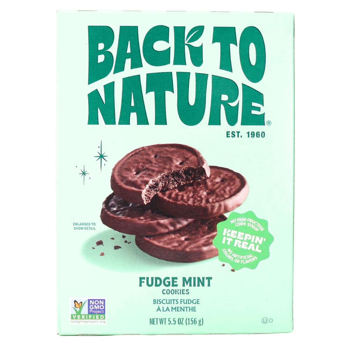 Back to Nature Fudge Mint Cookies, 156 g