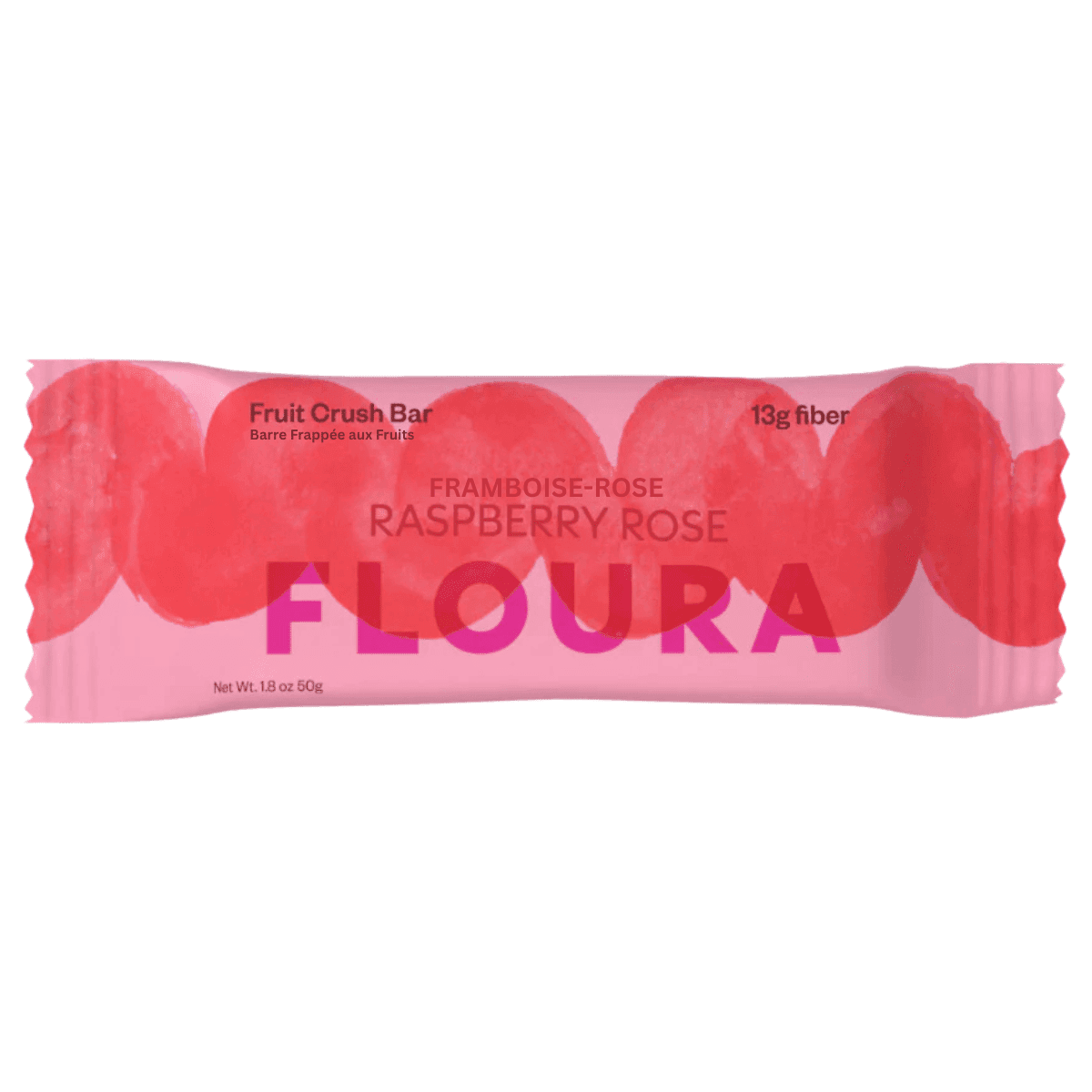 Floura Prebiotic Fiber Bar Raspberry Rose, 50g