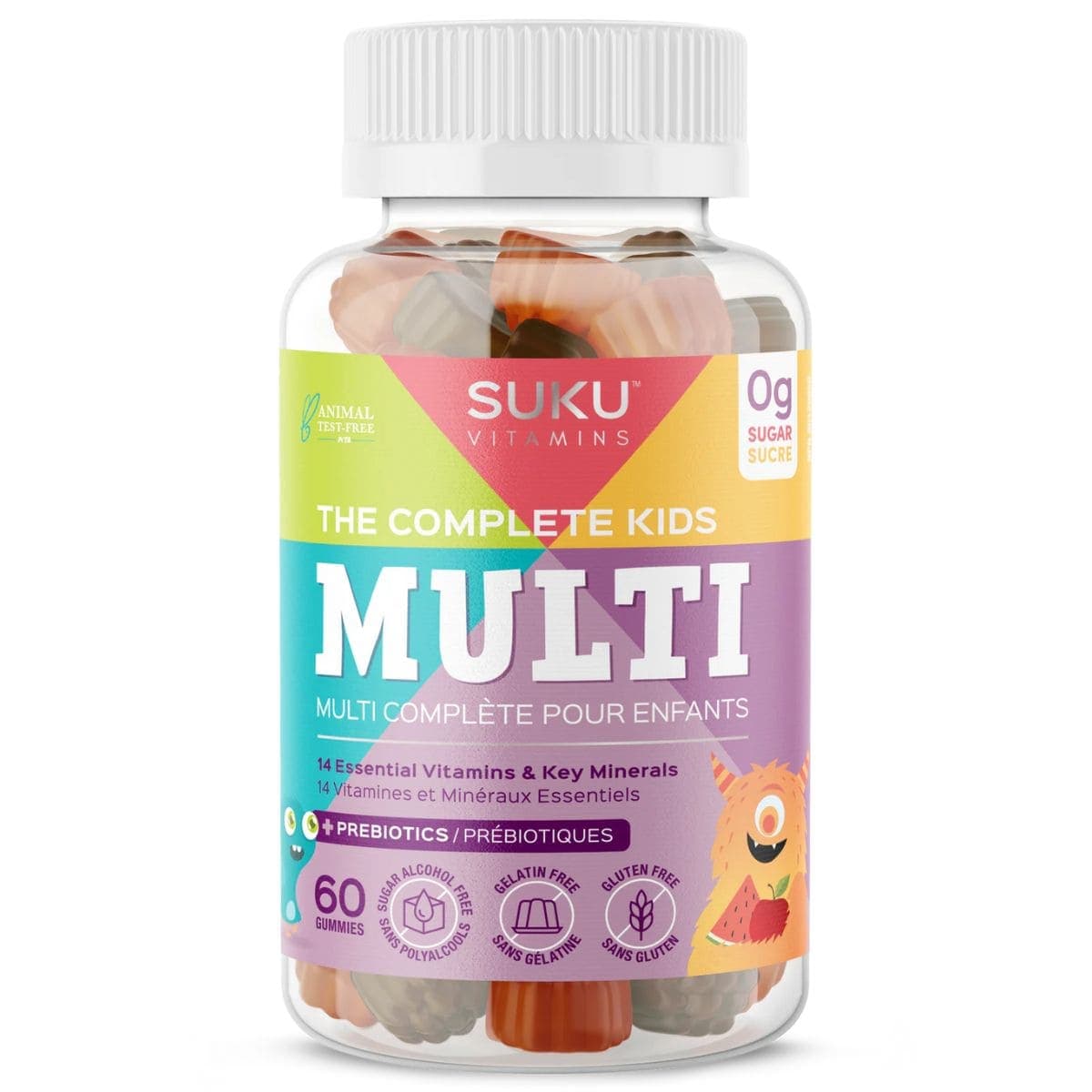 SUKU Vitamins Sugar-Free Gummies The Complete Kids Multi, 60 gummies
