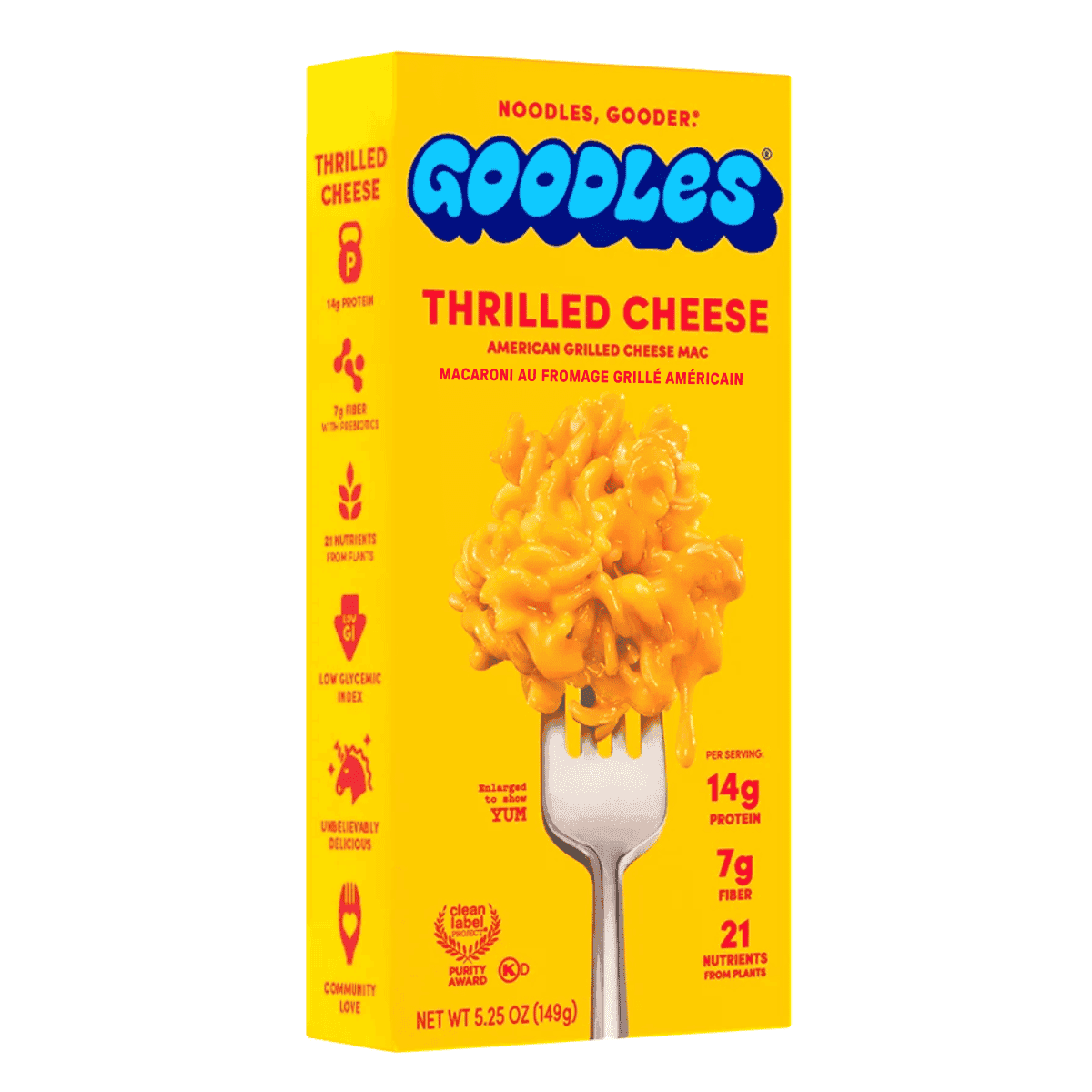 Goodles Noodles High-Protein Mac & Cheese Thrilled Cheese, 149g