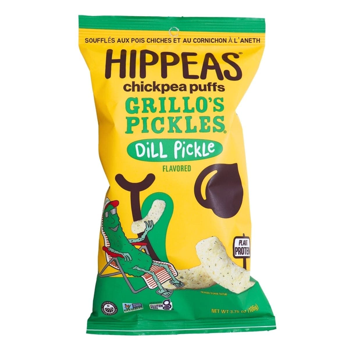 Hippeas Chickpea Puff Grillo’s Dill Pickle, 113g