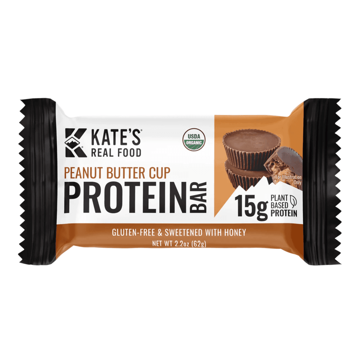 Kate’s Real Food Gluten-Free Protein Bar Peanut Butter Cup, 62g