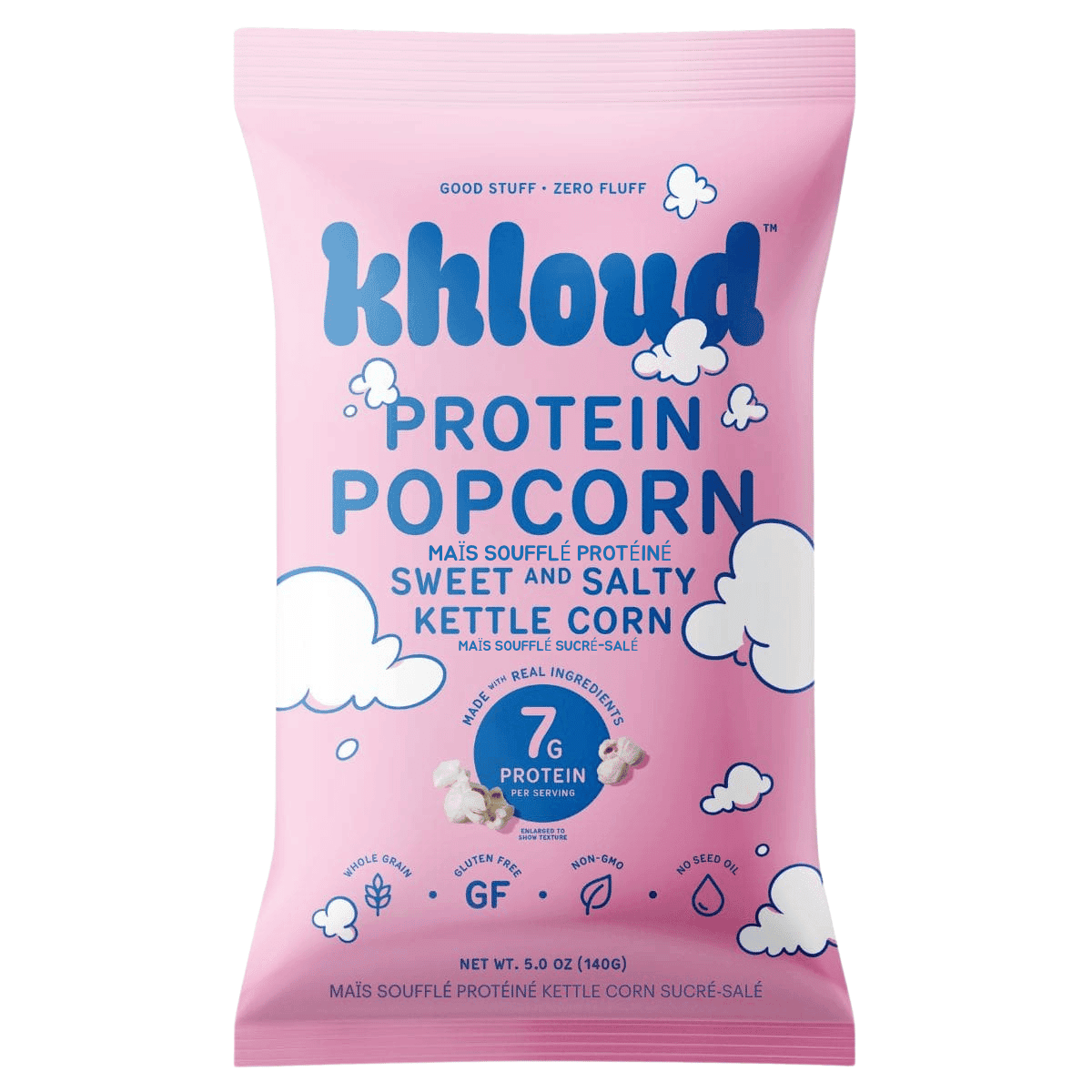 Khloud Protein Popcorn Sweet & Salty Kettle Corn, 140 g