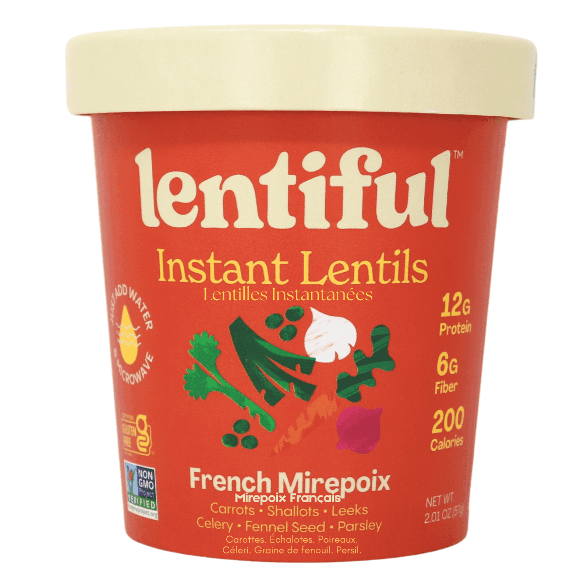 Lentiful Instant Lentils French Mirepoix, 57 g