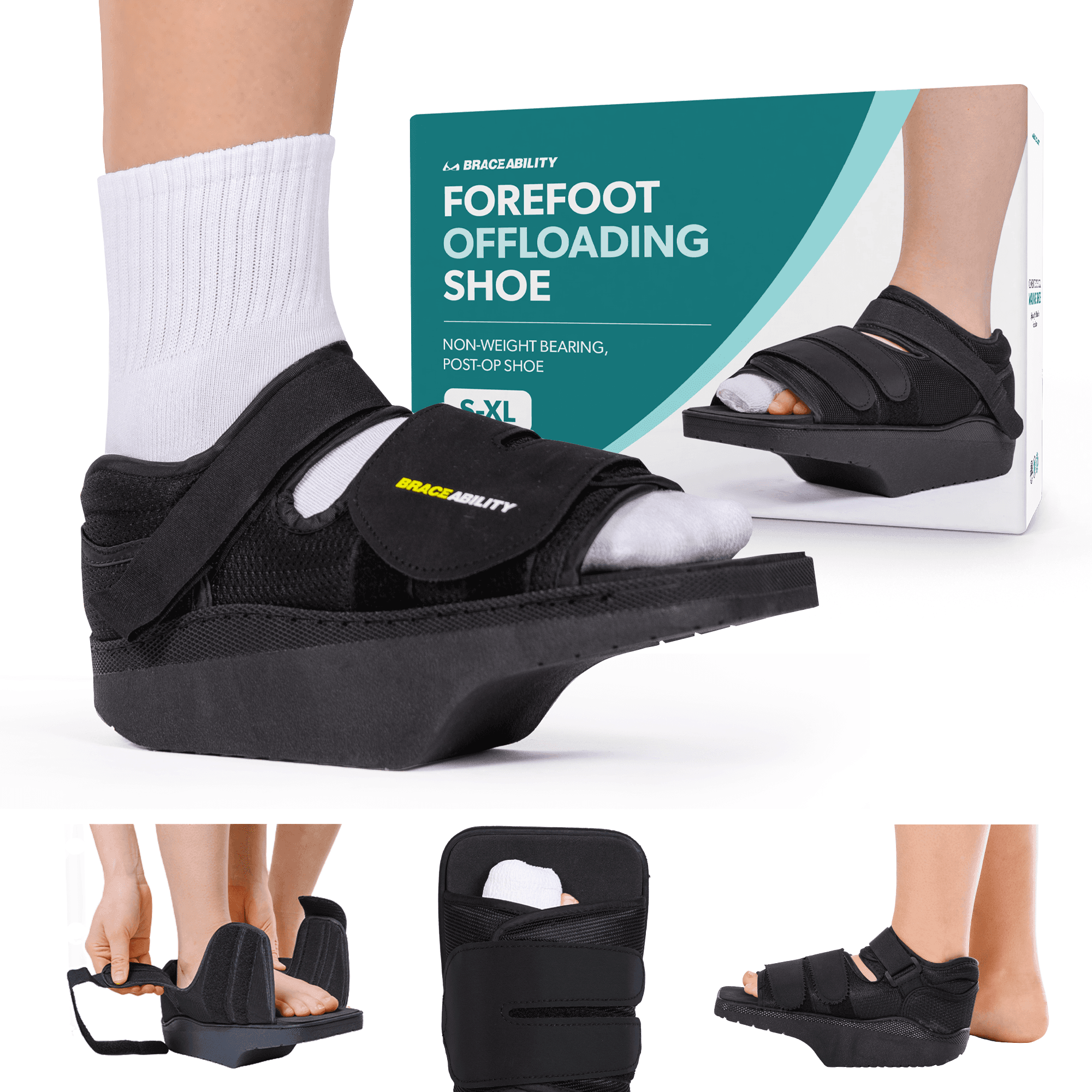 Forefoot Off-Loading Shoe | Non-Weight Bearing Boot for Toe Protection after Surgery - S
