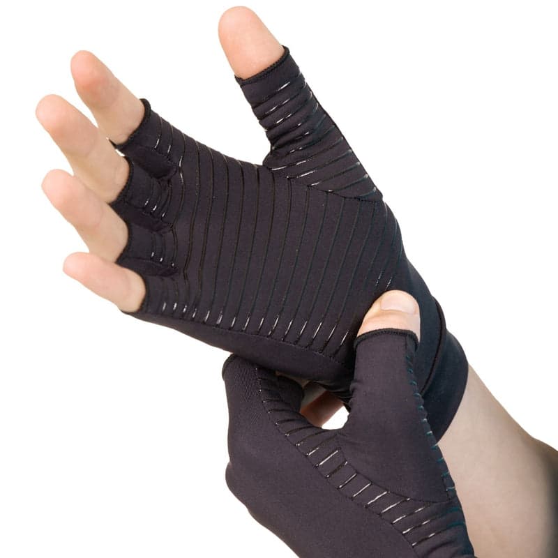 Carpal Tunnel Compression Gloves | Fingerless Gamer Support for Hand or Wrist Pain, Arthritis, Tendonitis - L