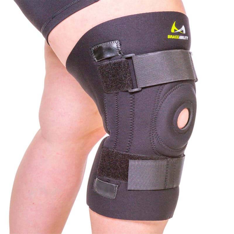 Plus Size Knee Brace for Large Legs | XXXL Adjustable Pull-On Sleeve with Patella Support for Big Thighs - 3XL
