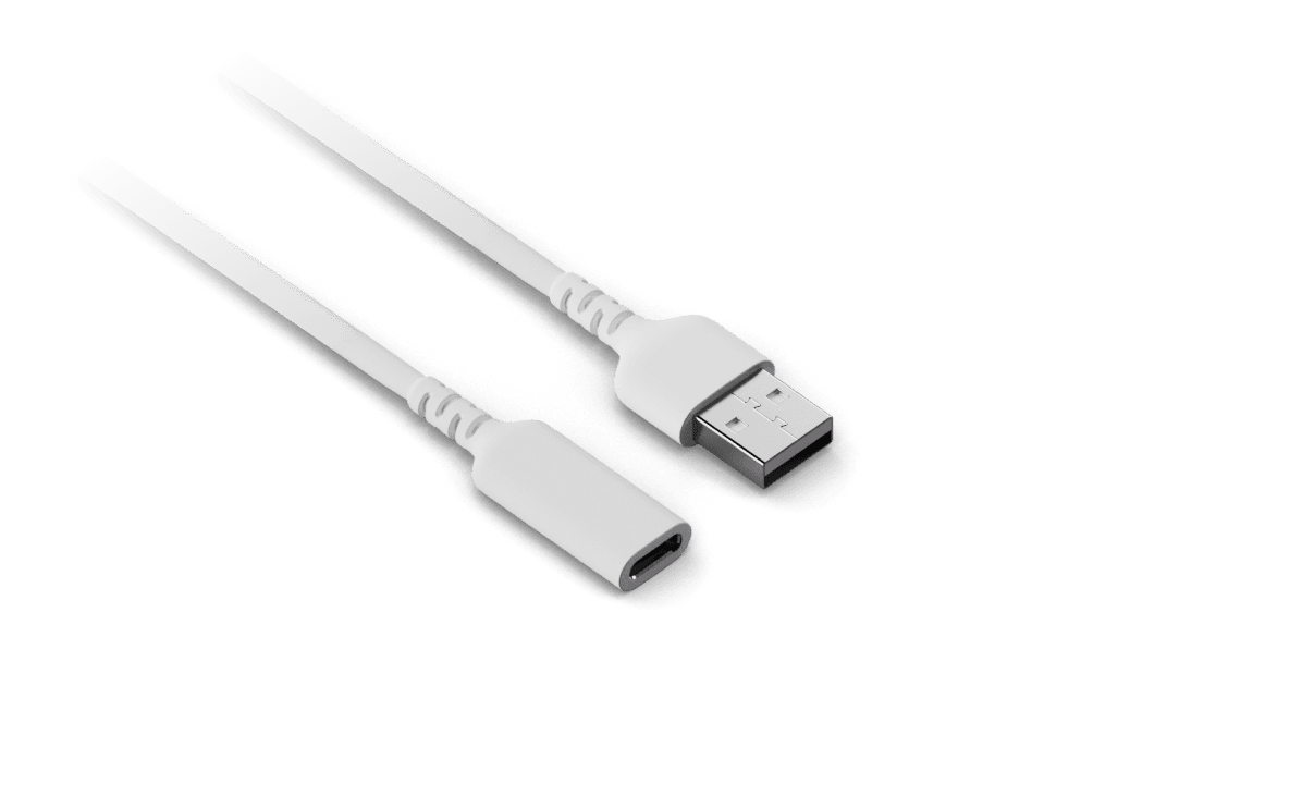 USB-C to USB-A Adapter Cable White