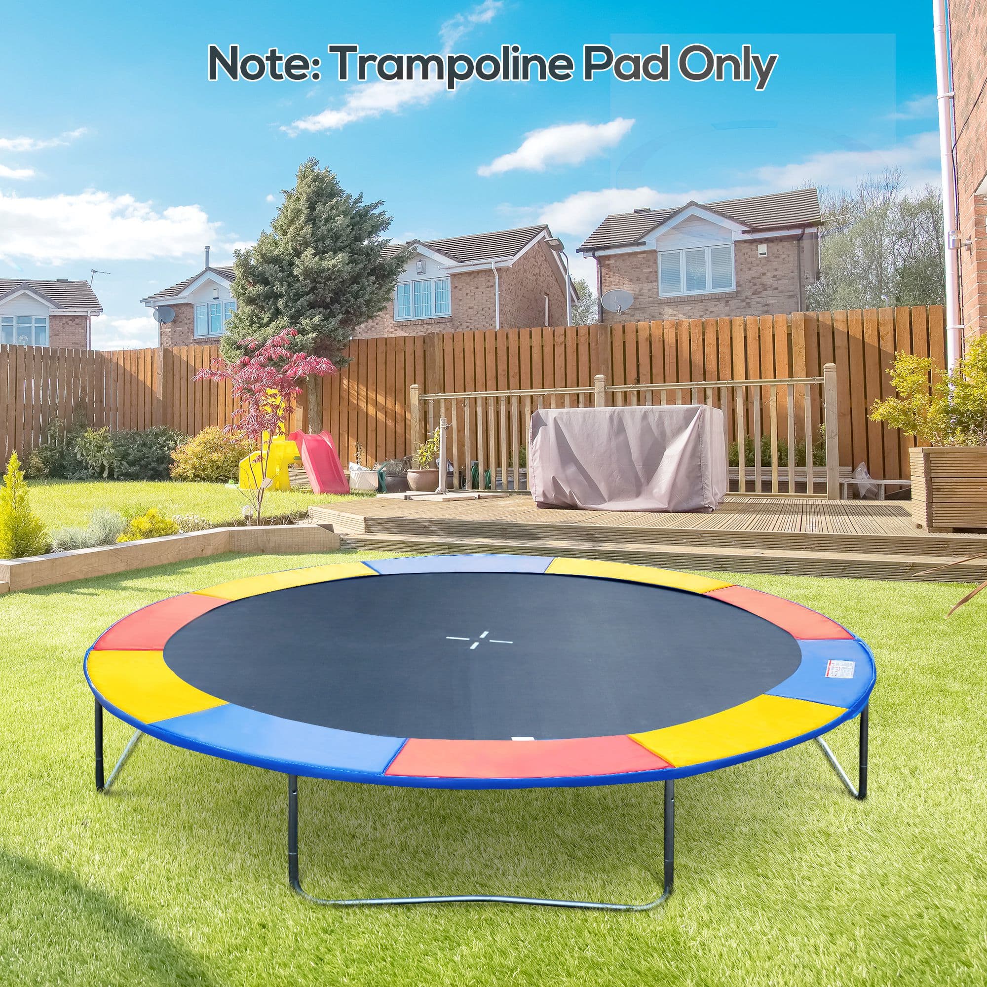 HOMCOM 8ft Trampoline Pad Safety Foam Replacement Jump Cover Colorful | Aosom Canada