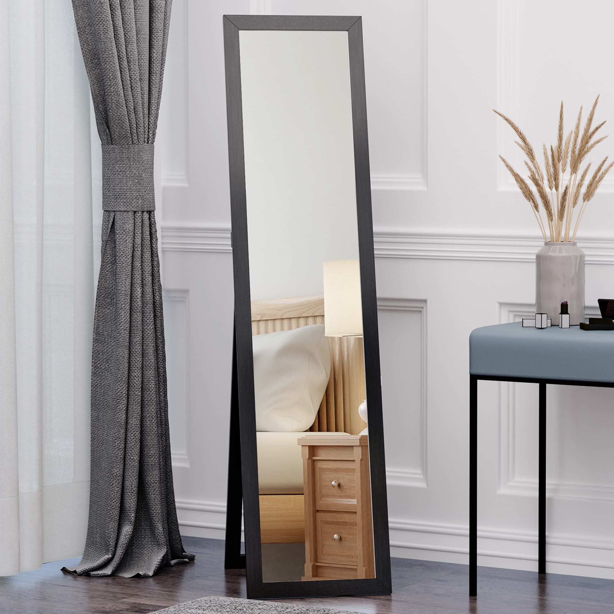 HOMCOM Full-Length Bedroom Mirror: Free Standing or Wall Mounted, 15" x 61" for Living Room Style | Aosom Canada