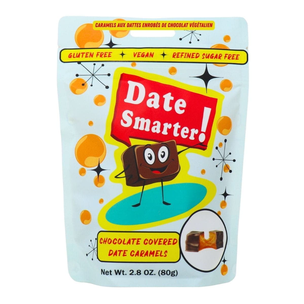 Date Smarter! Vegan Chocolate Covered Date Caramels, 80g