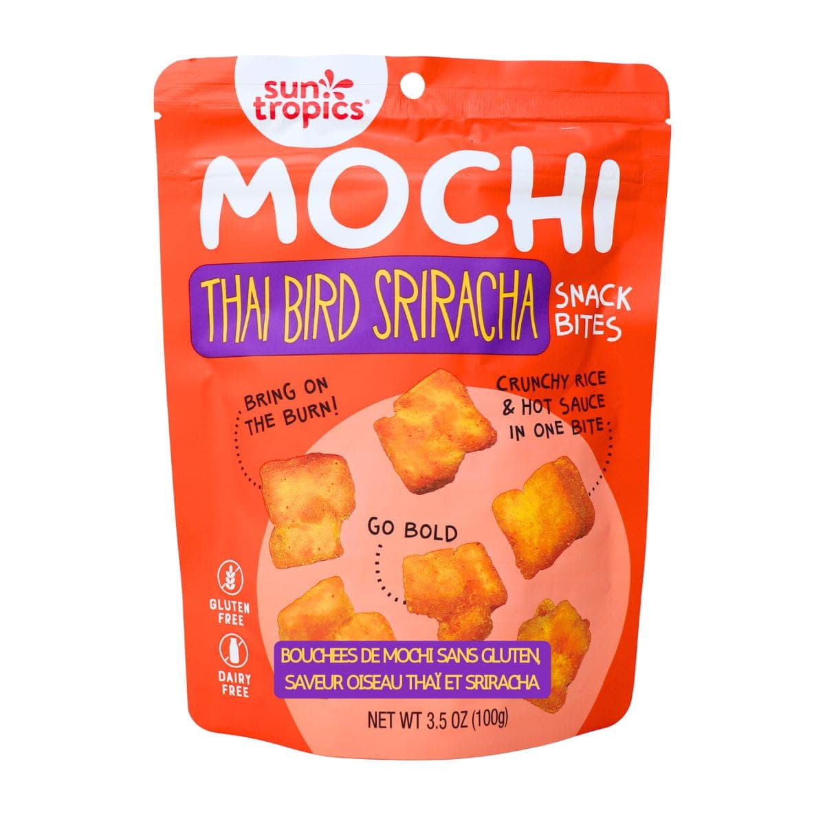 Sun Tropic Gluten-Free Mochi Snack Bites Thai Bird Sriracha, 100g