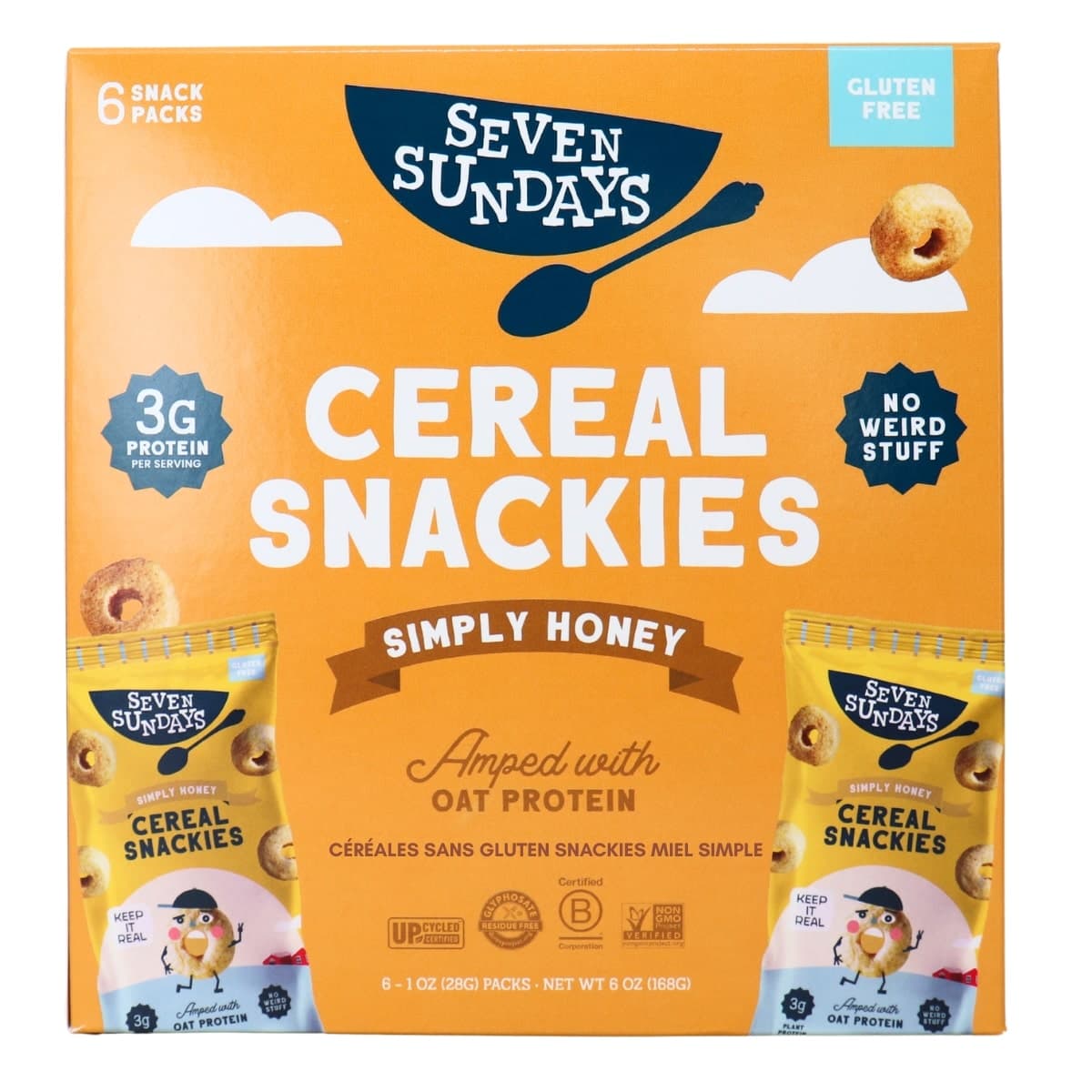 Seven Sundays Gluten-Free Cereal Snackies Simply Honey, 6 Packs