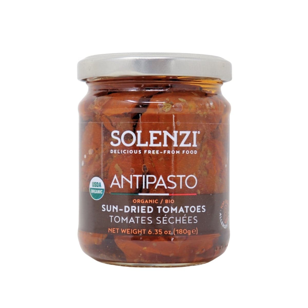 SOLENZI Organic Antipasto Sun-Dried Tomatoes, 180 g