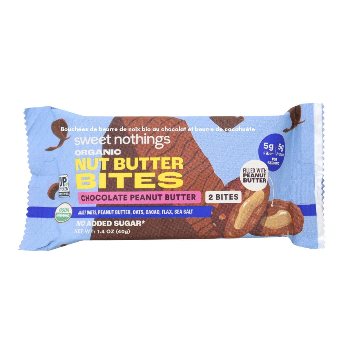 Sweet Nothings Organic Nut Butter Bites Chocolate Peanut Butter, 40g