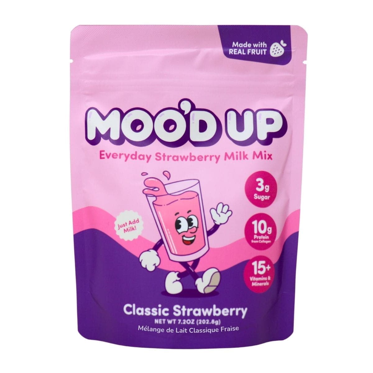 Moo’d Up Milk Mix Classic Strawberry, 202.8g