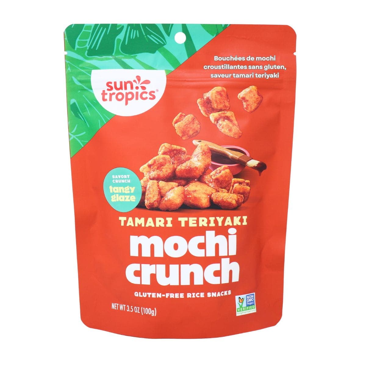 Sun Tropic Gluten-Free Mochi Crunch Snack Bites Tamari Teriyaki, 100g