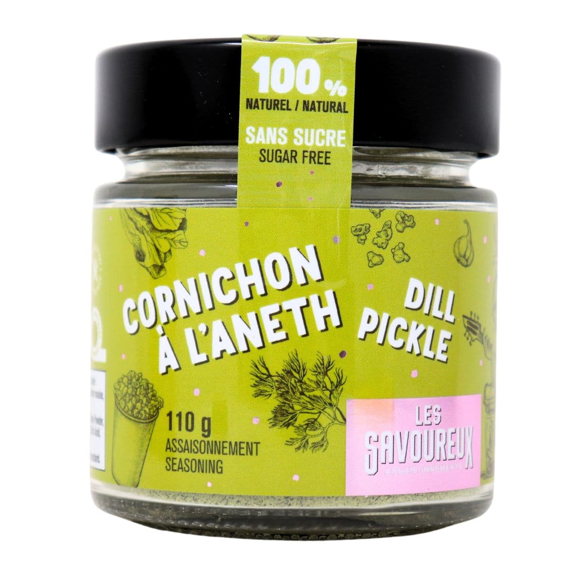 Les Savoureux Sugar-Free Seasoning Dill Pickle, 110g