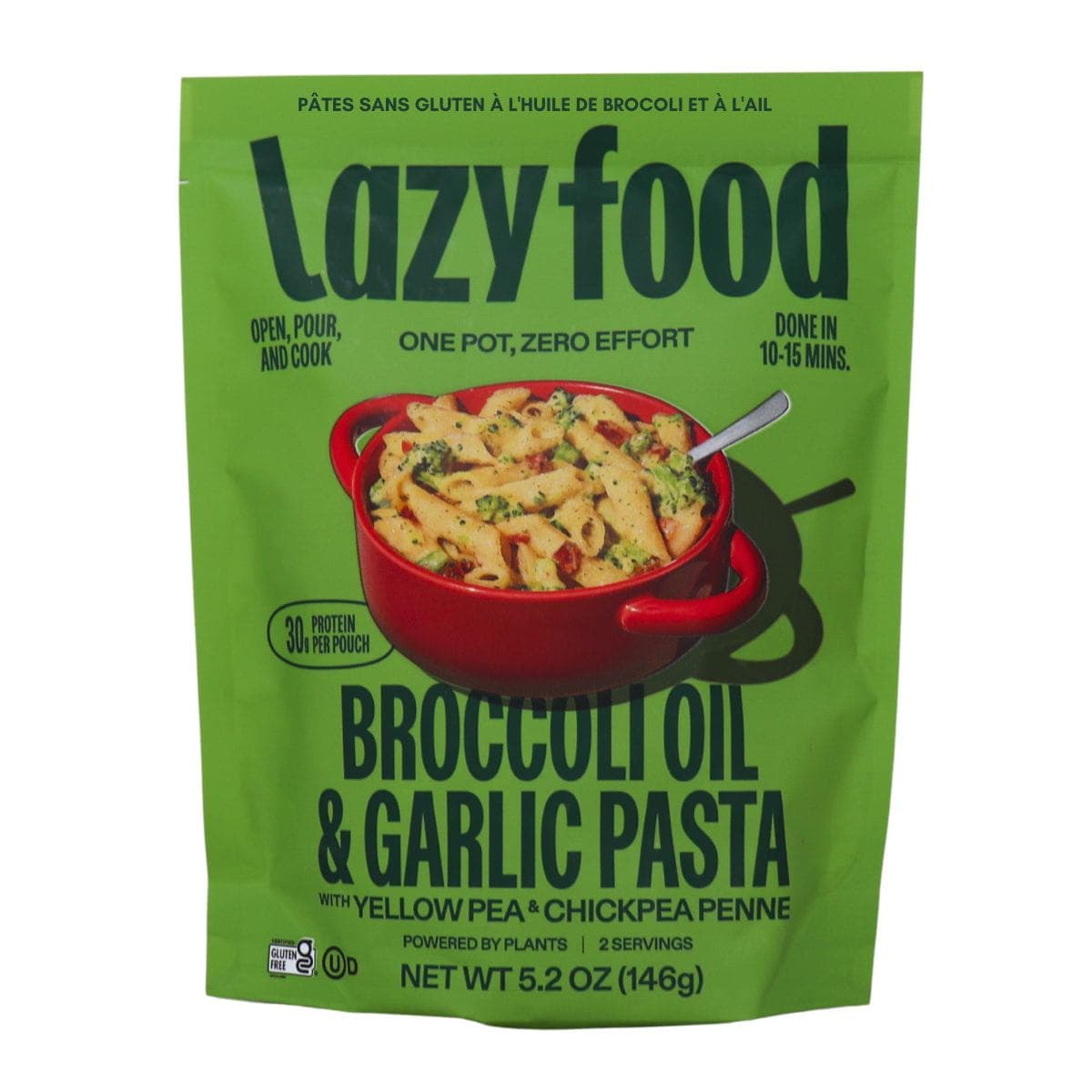Lazy Food Gluten-Free Broccoli Oil and Garlic Pasta, 146g