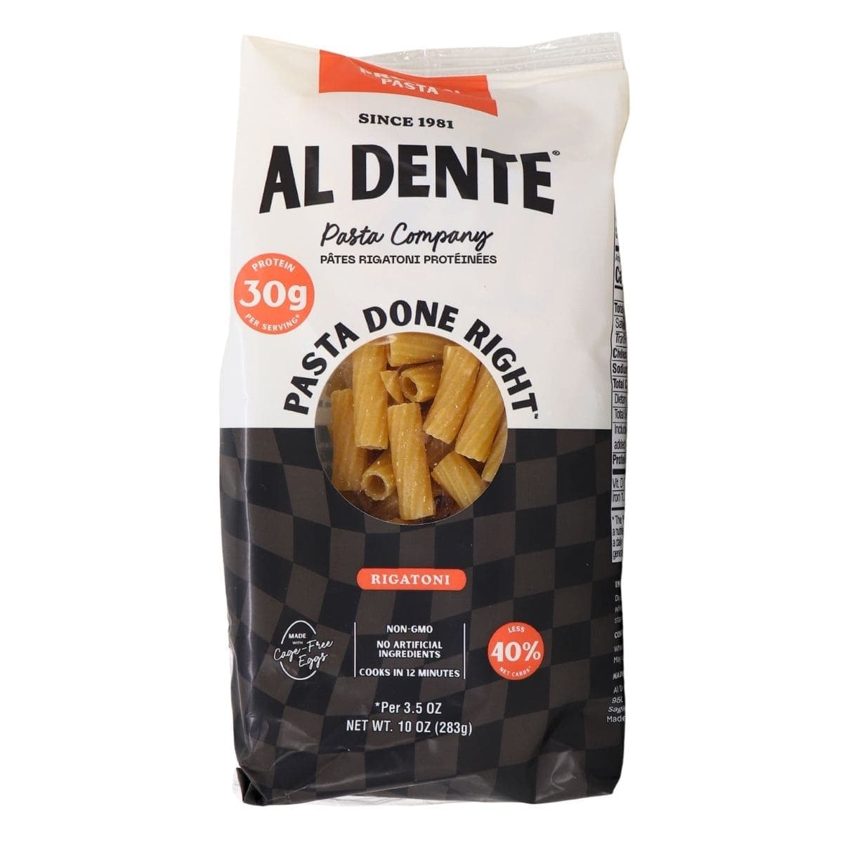 Al Dente High Protein Pasta Rigatoni, 283 g