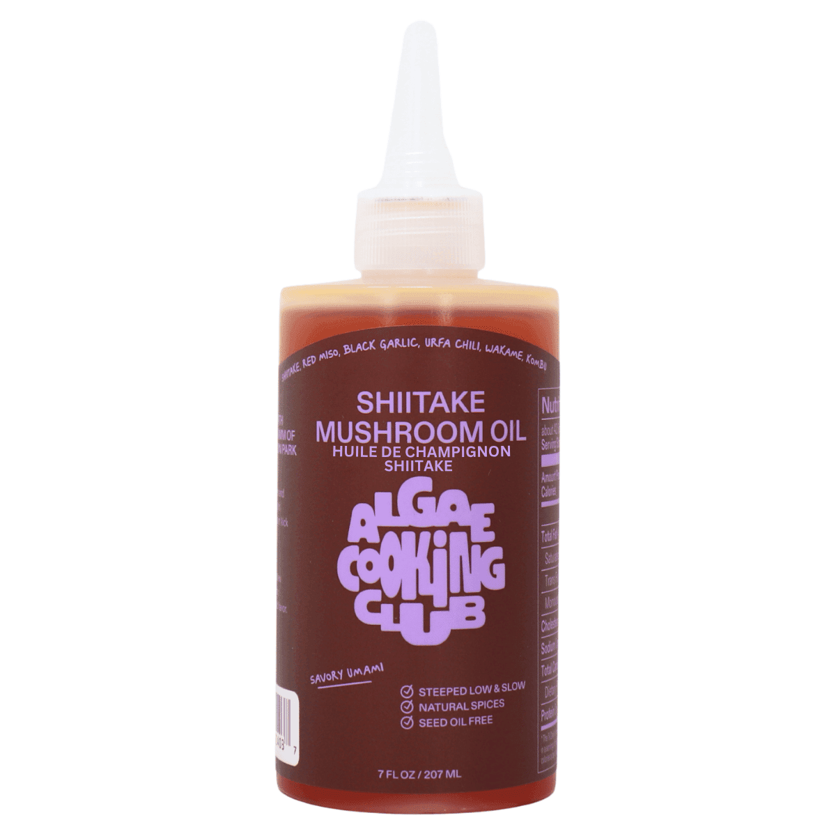 Algae Cooking Club Shiitake Mushroom Oil, 207 ml