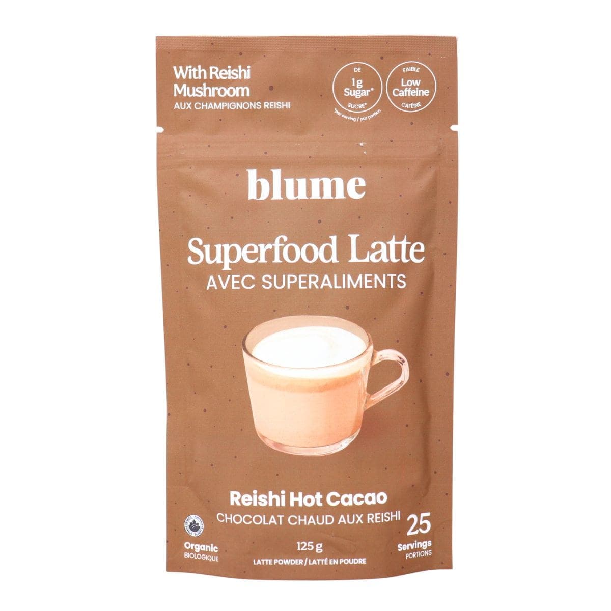 Blume Superfood Latte Reishi Hot Cacao with Reishi Mushroom, 125 g