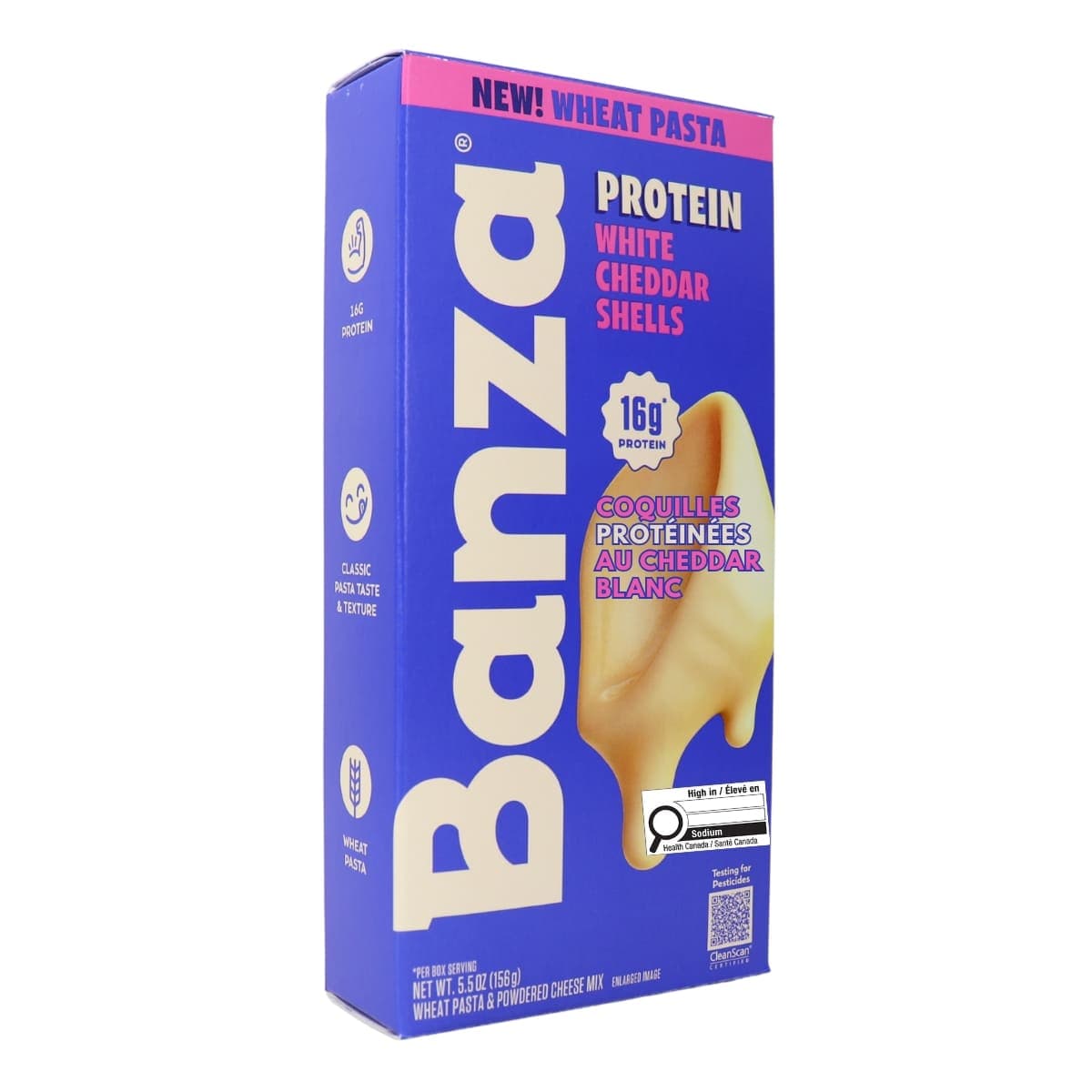 Banza Protein Mac & Cheese White Cheddar Shells, 156g