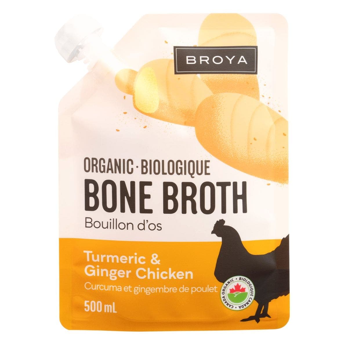 Broya Organic Chicken Bone Broth Turmeric & Ginger, 500ml