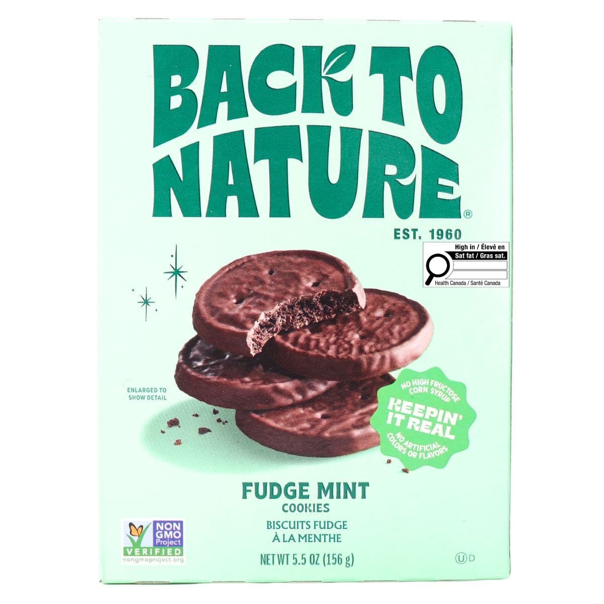 Back to Nature Fudge Mint Cookies, 156 g