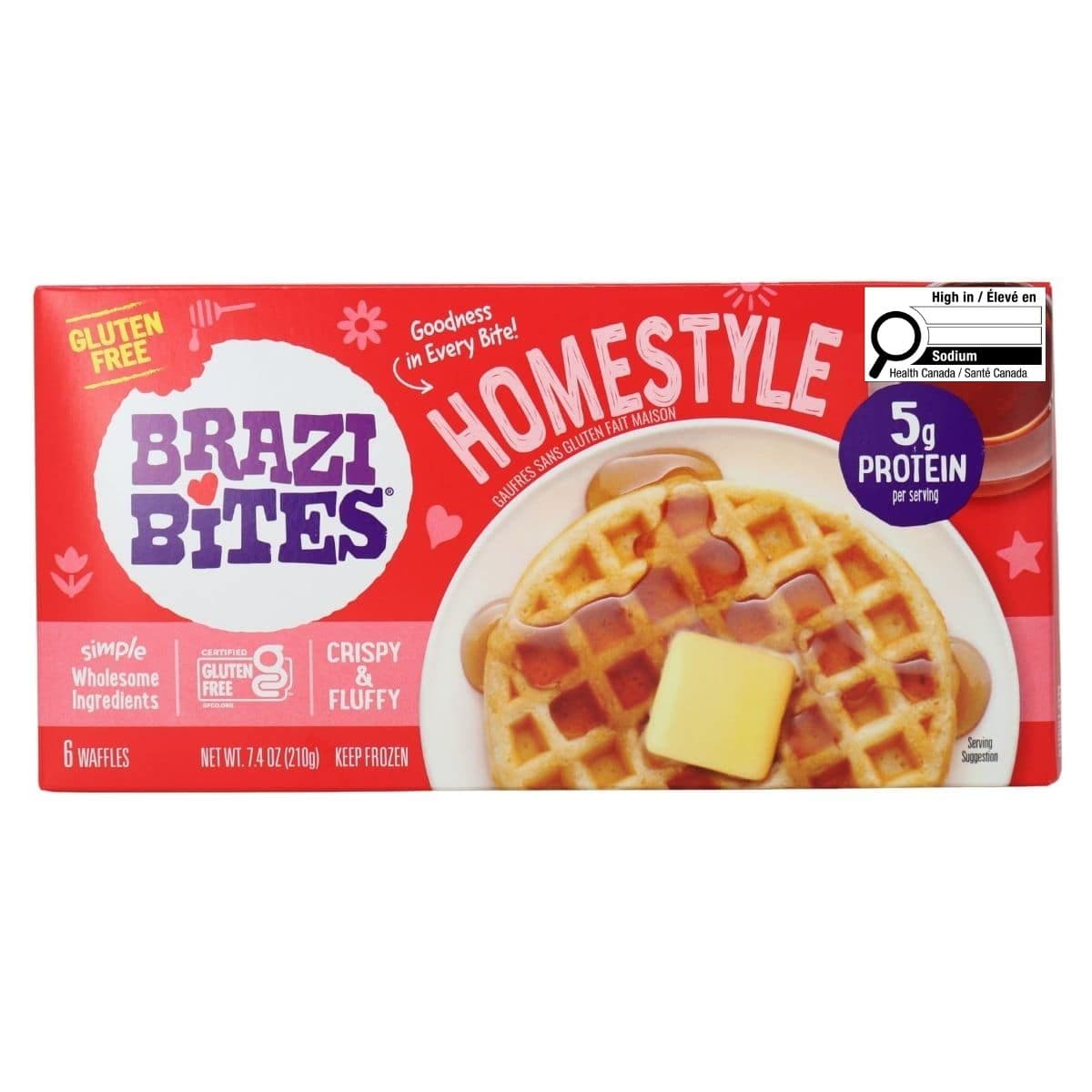 Brazi Bites Gluten-Free Waffles Homestyle, 210 g