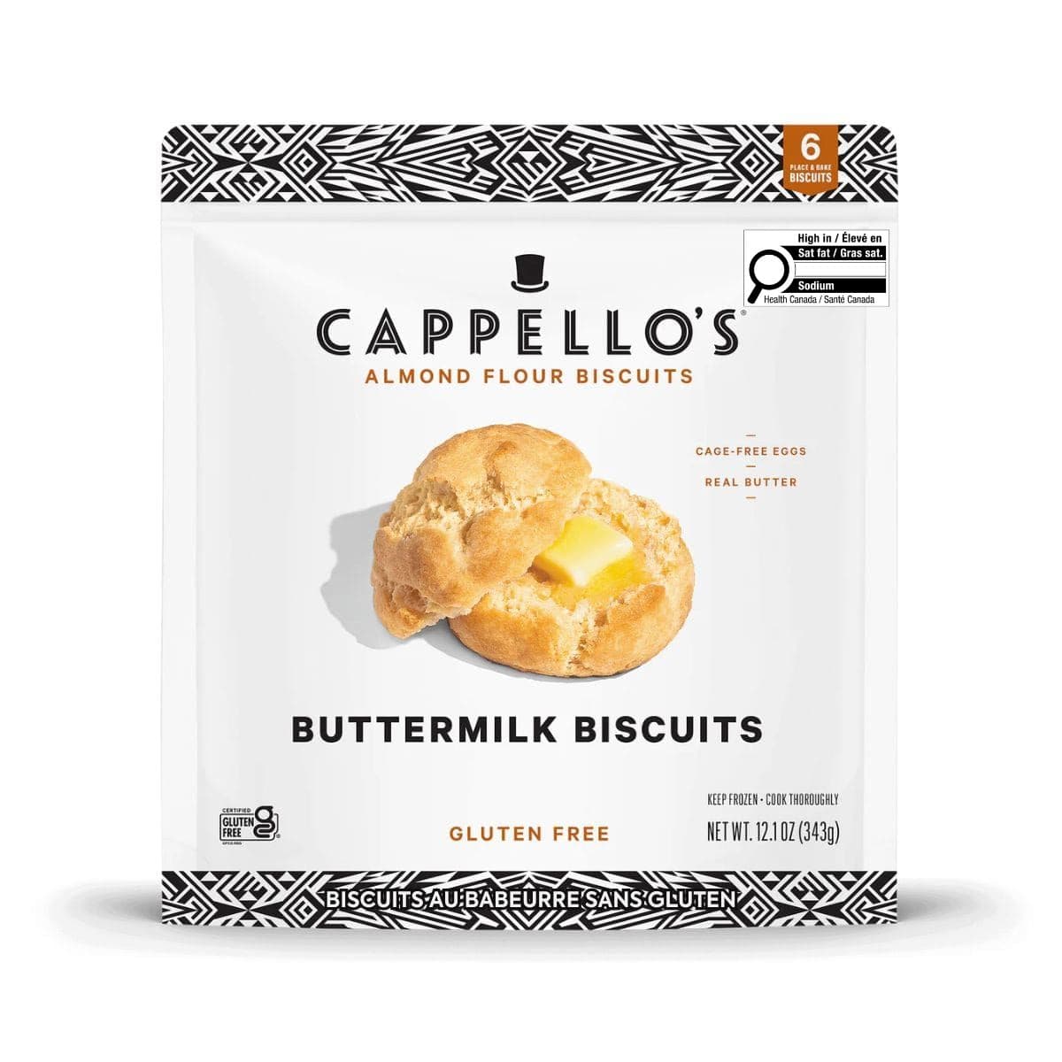 Cappello’s Gluten-Free Buttermilk Biscuits, 343g