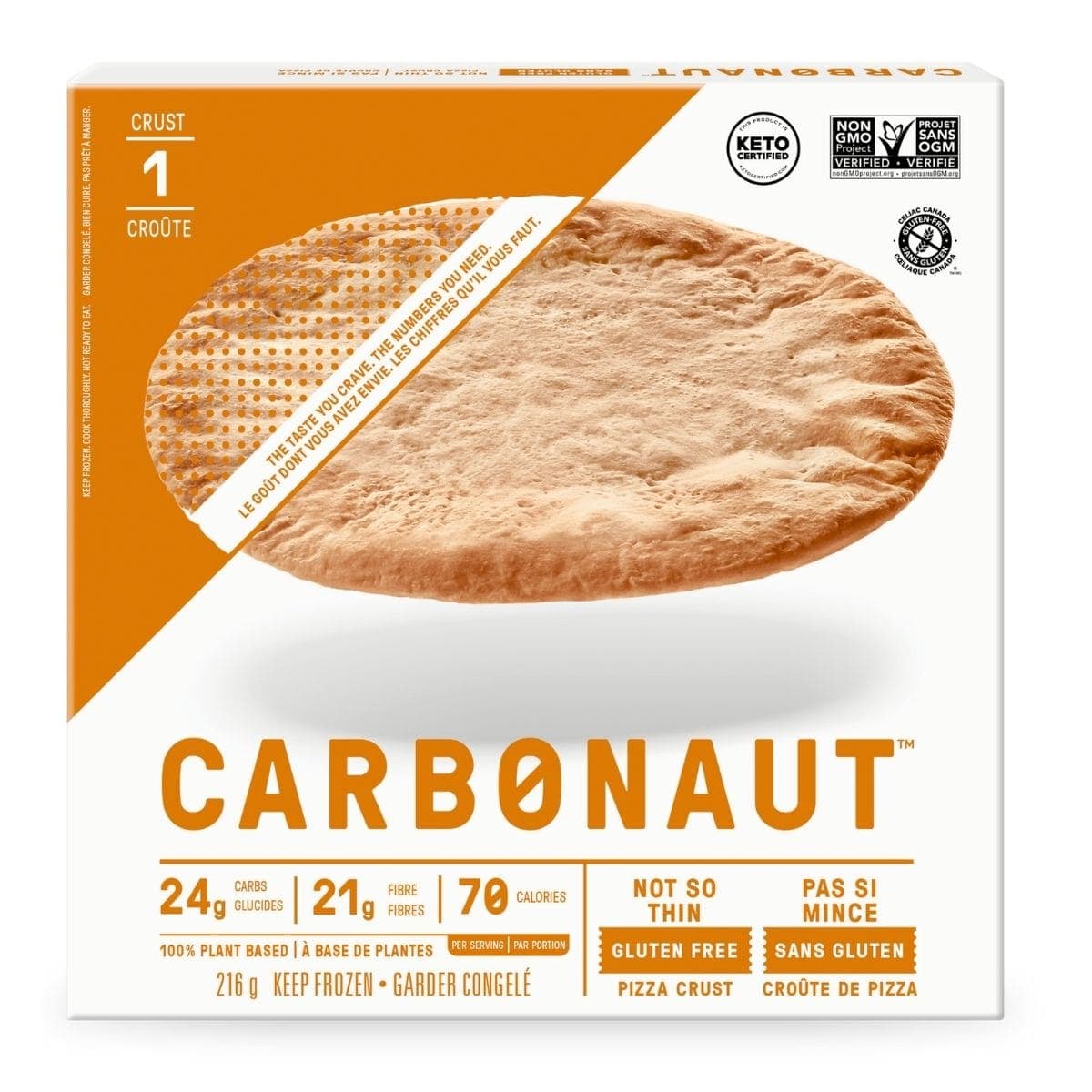 Carbonaut Gluten-Free Keto Pizza Crust Not So Thin, 1 Crust