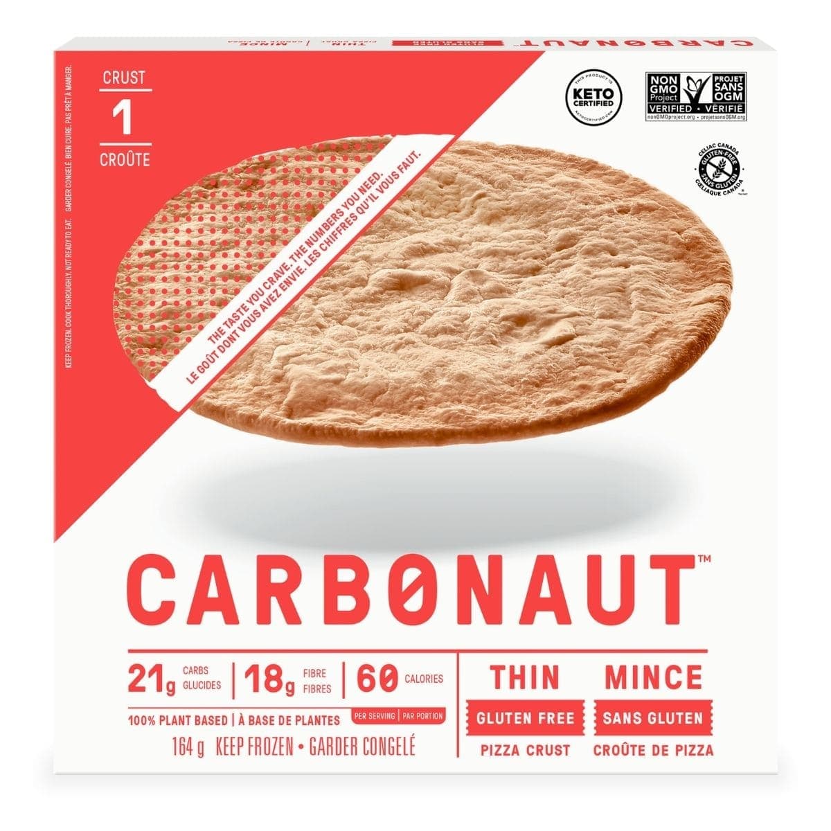 Carbonaut Gluten-Free Keto Pizza Crust Thin, 1 Crust