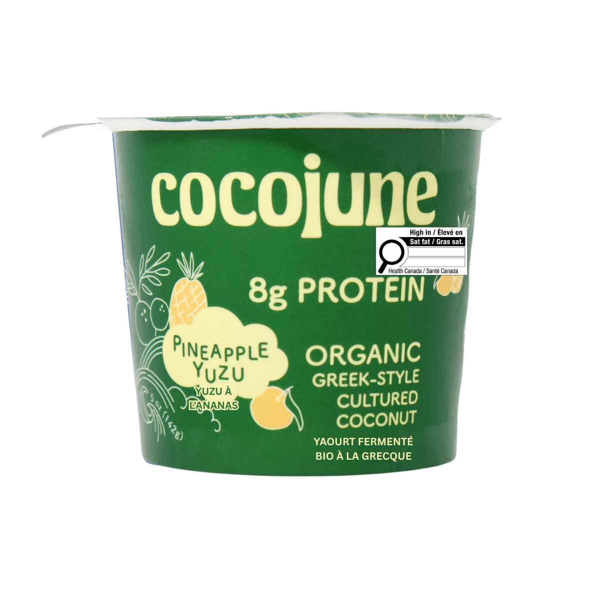 Cocojune High-Protein Greek-Style Cultured Coconut Yogurt Pineapple Yuzu, 142g