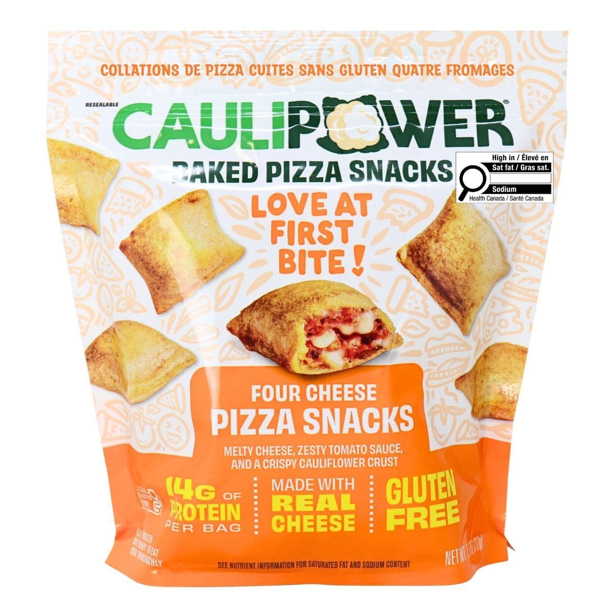CAULIPOWER Gluten-Free Baked Pizza Snacks Four Cheese, 212g