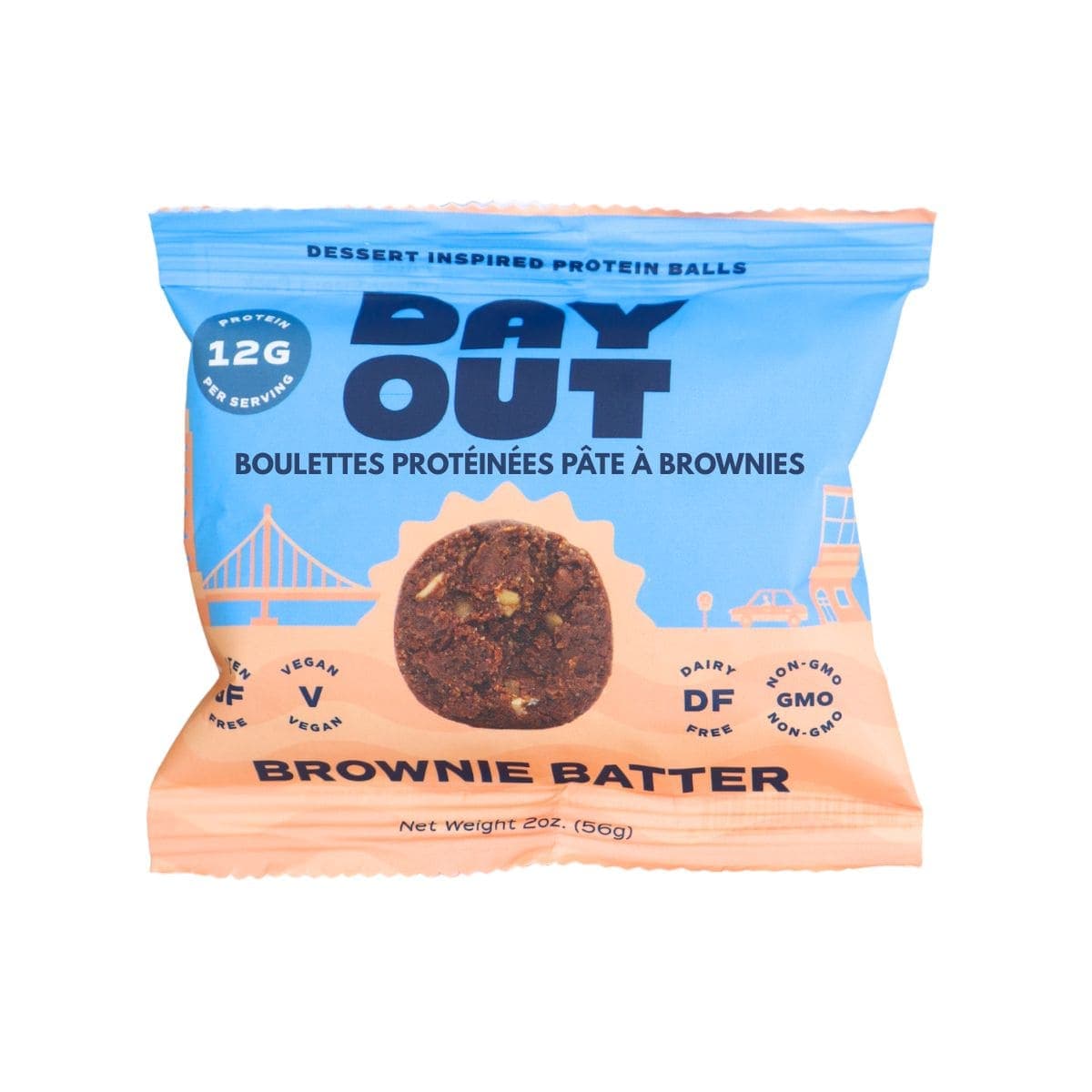 Day Out Gluten-Free Protein Balls Brownie Batter, 56g