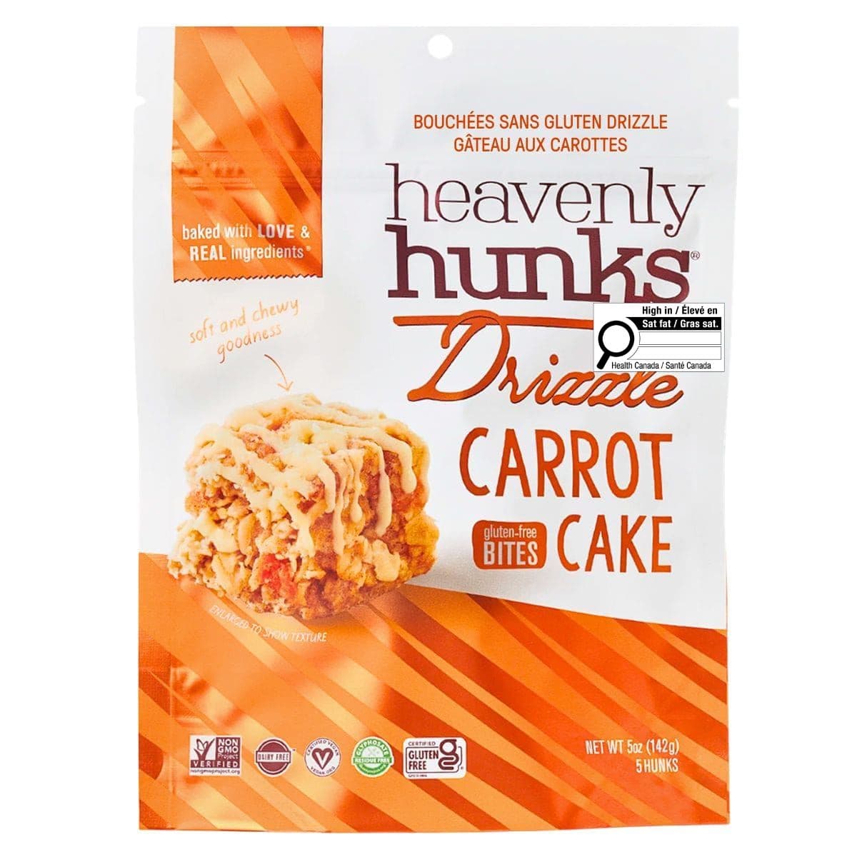 Heavenly Hunks Drizzle Gluten-Free Bites Carrot Cake, 142g