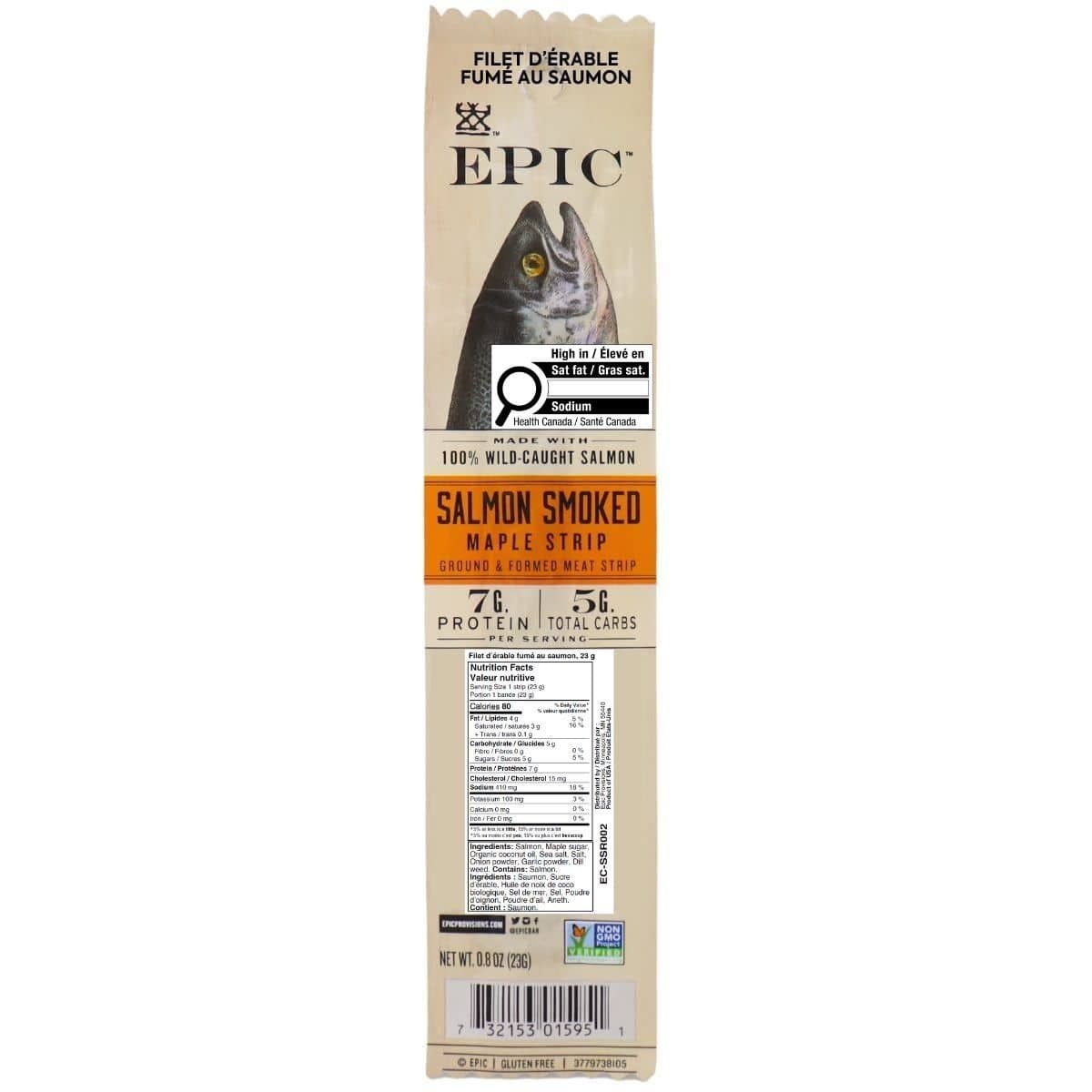 Epic Salmon Smoked Maple Fillet Strip, 23g