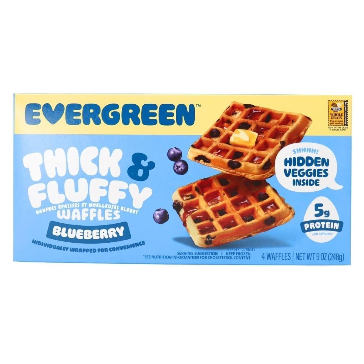 Evergreen Thick & Fluffy Waffles Blueberry, 248 g