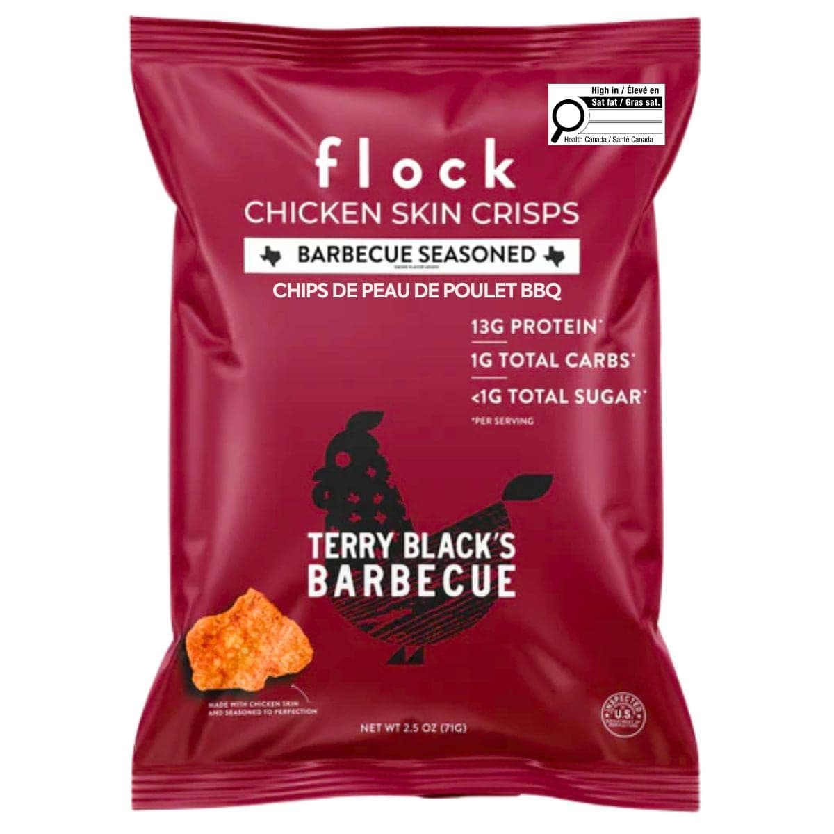 Flock Chicken Skin Crisps BBQ, 71g