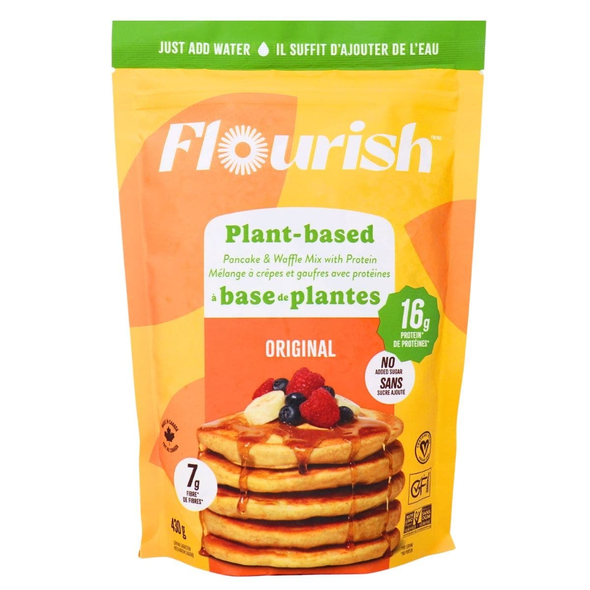 Flourish Pancakes Plant-Based Protein Pancake Mix Original, 430g