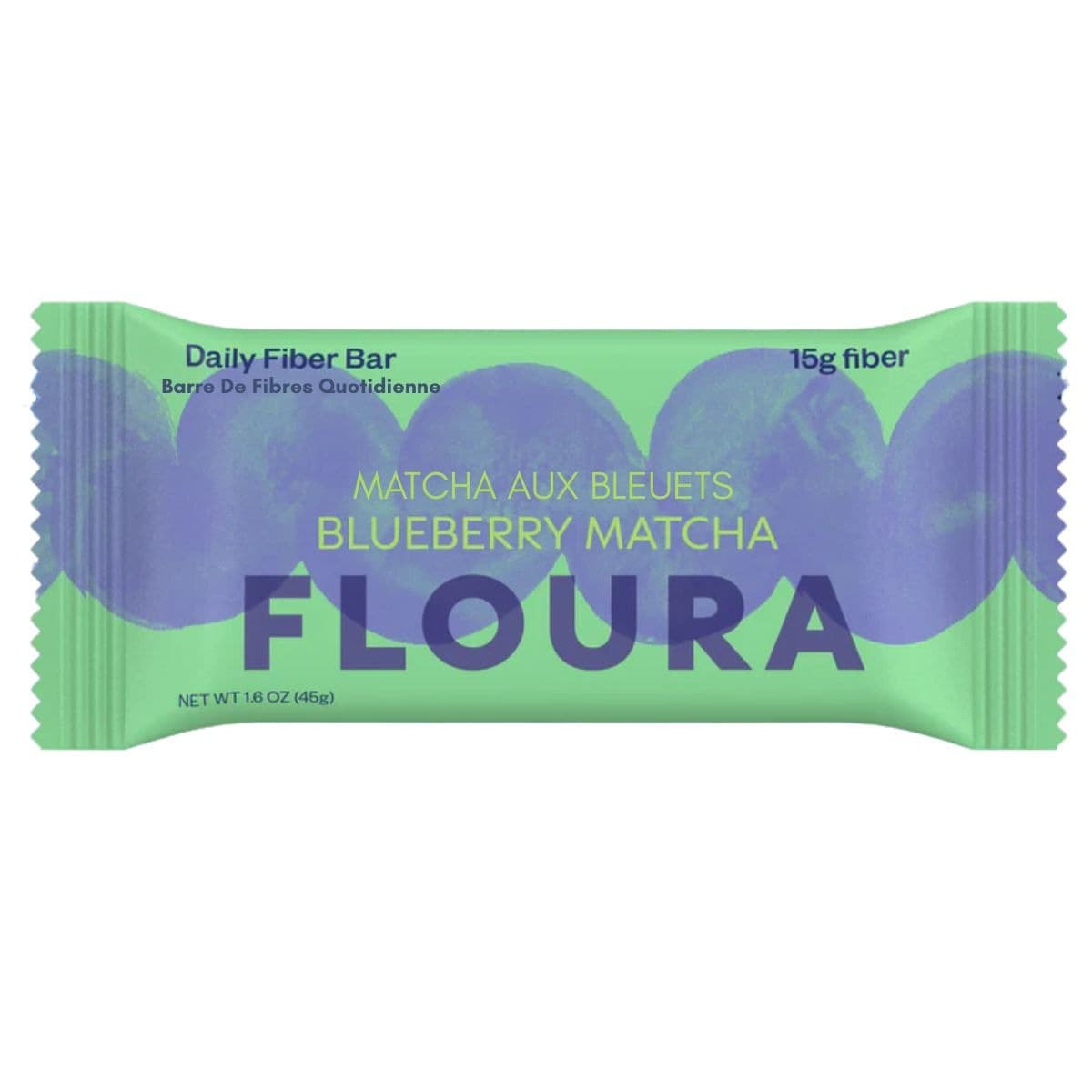 Floura Daily Fiber Bar Blueberry Matcha, 45g
