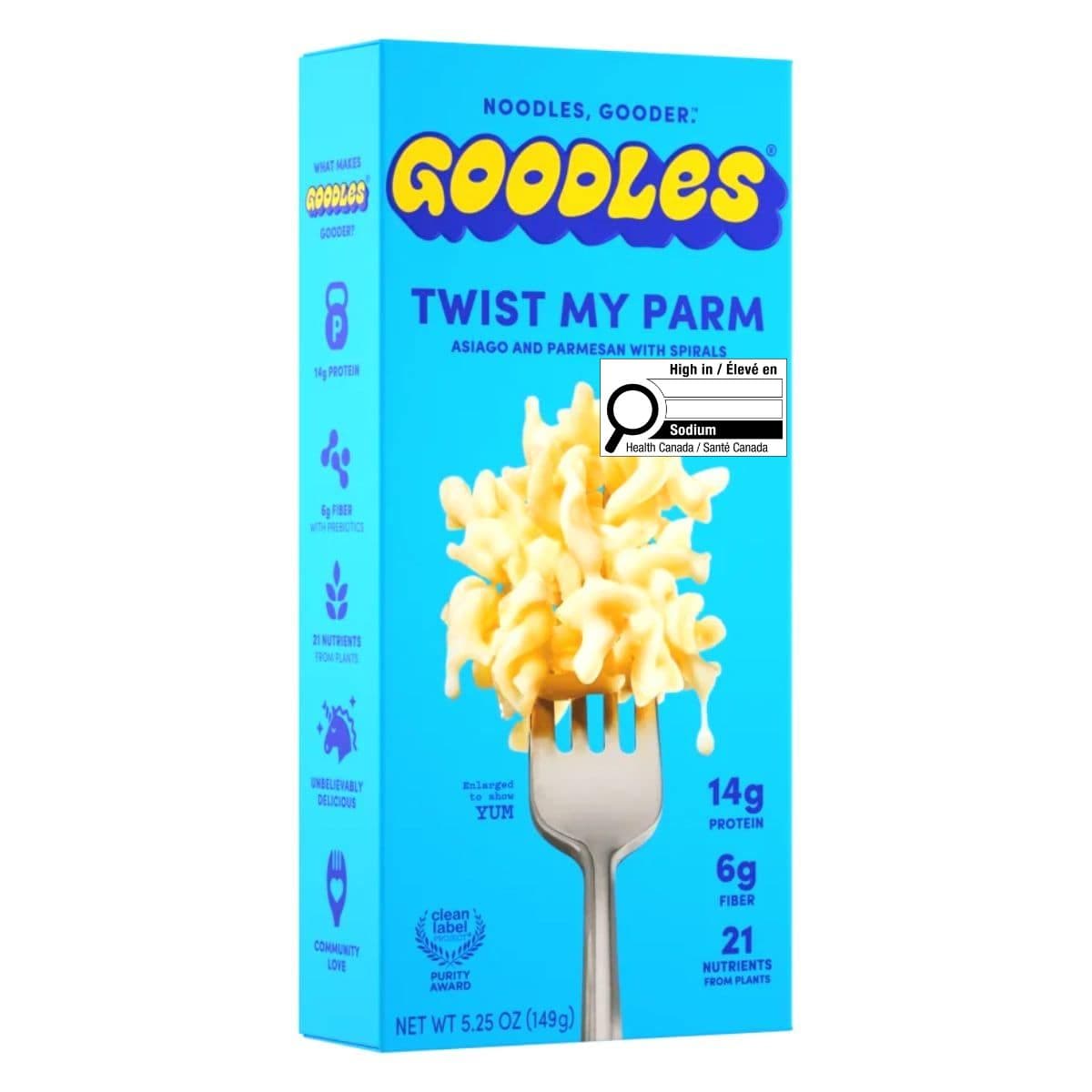 Goodles Protein Mac And Cheese Asiago Parmesan Twist My Parm, 149g