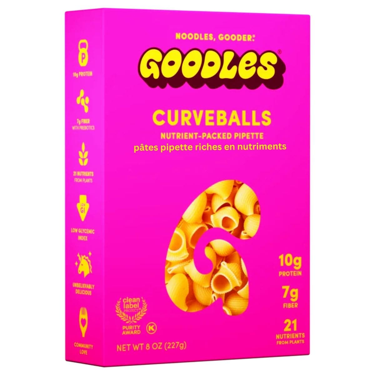 Goodles Noodles Nutrient-Packed Pipette Curveballs, 227g
