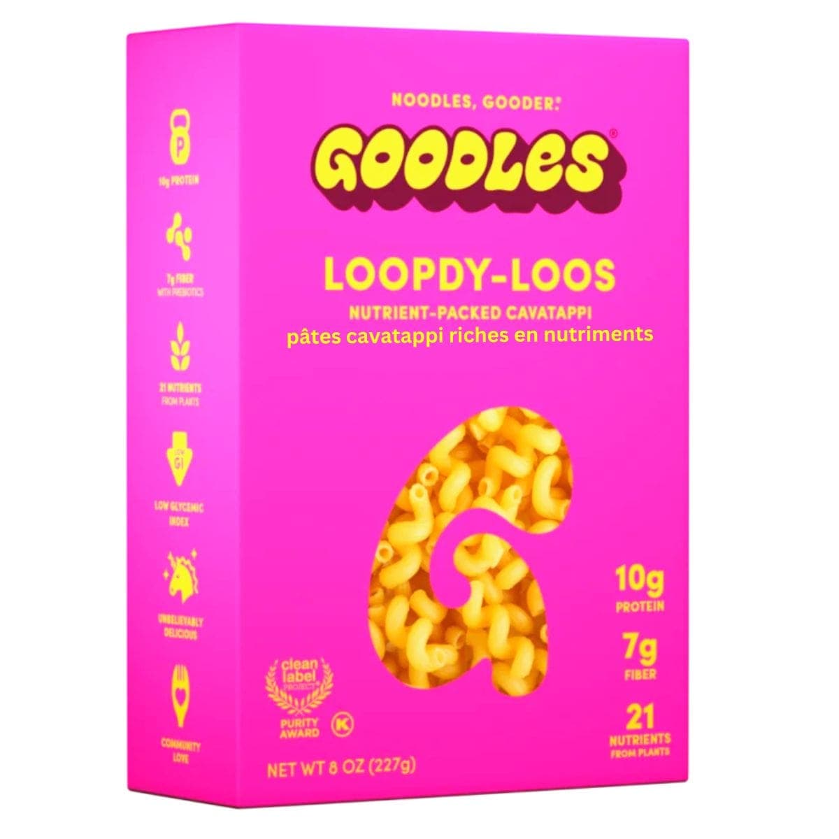 Goodles Noodles Nutrient-Packed Cavatappi Loopdy-Loos, 227g