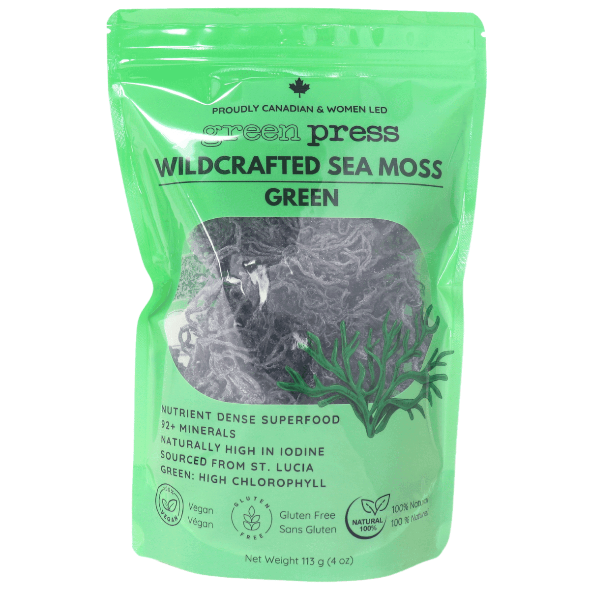Green Press Wildcrafted Sea Moss Green, 113 g