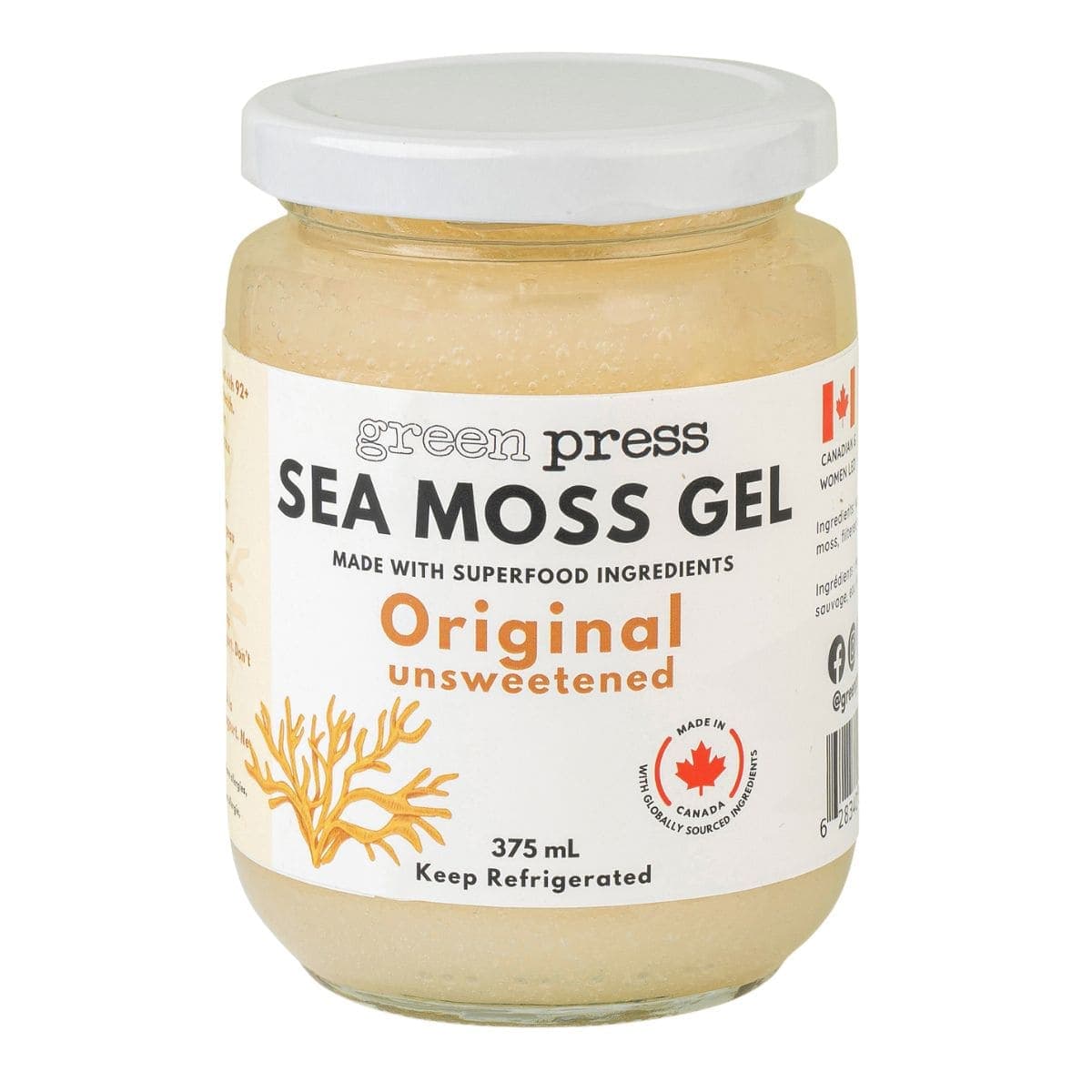 Green Press Sea Moss Gel Original, 375 mL