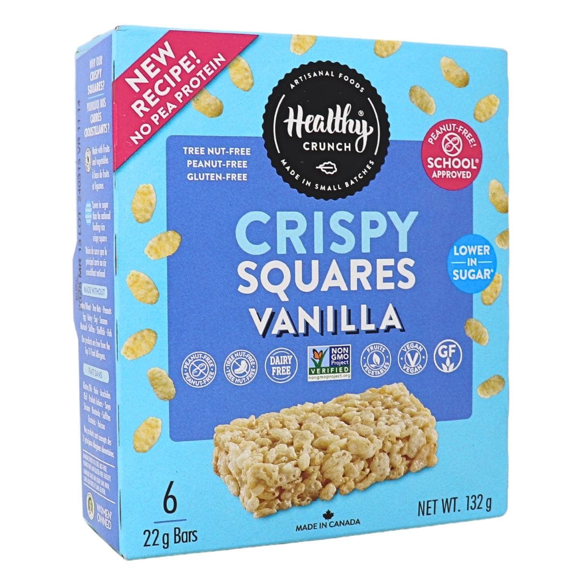 Healthy Crunch Crispy Squares Vanilla, 6 bars