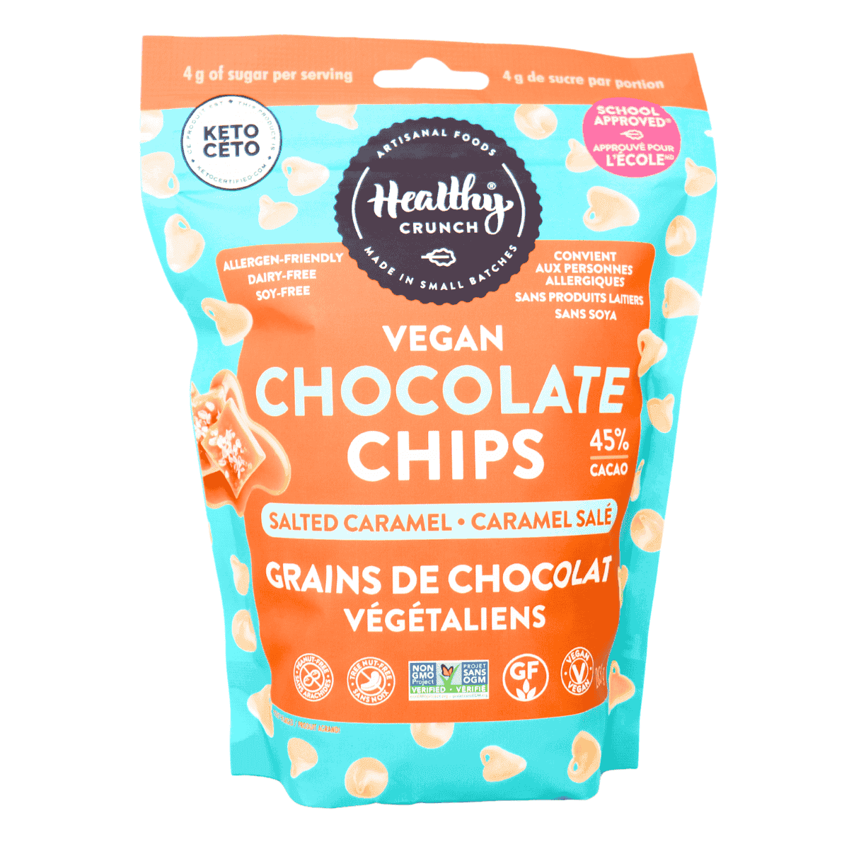 Healthy Crunch Vegan Chocolate Chips Salted Caramel, 283g